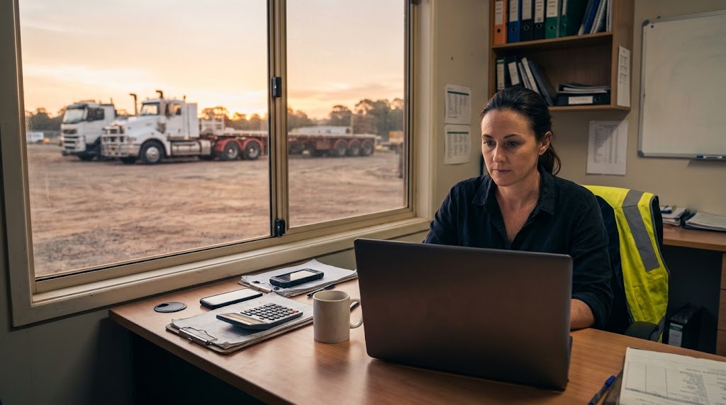 Office reviewing tonnage reports