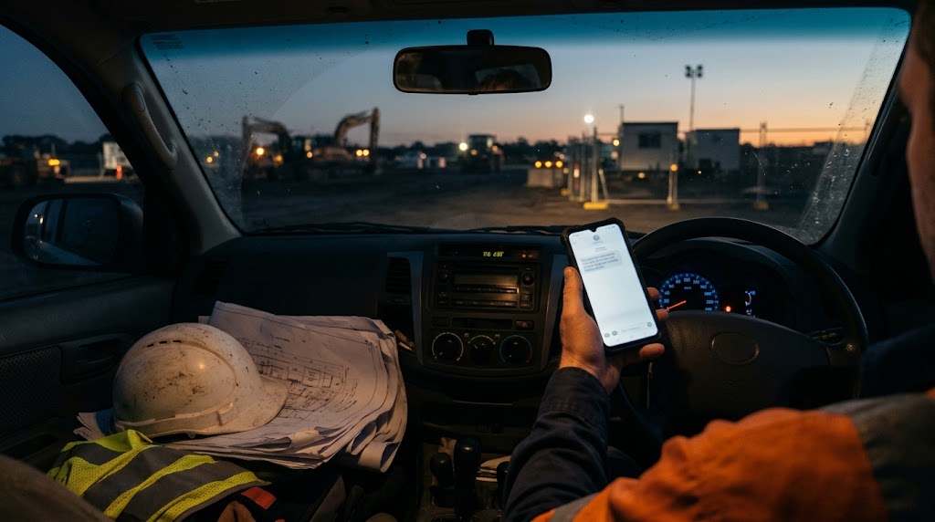 Shift confirmation arriving by text before sunrise